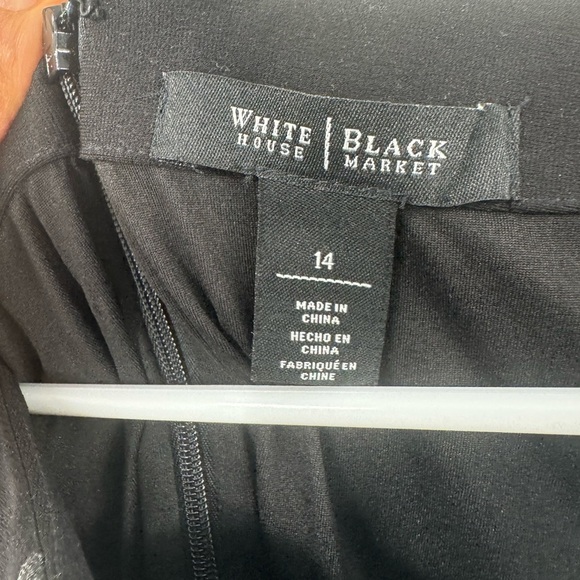 White House black market colorblock sleeveless dress grey black size 14 - Picture 6 of 8